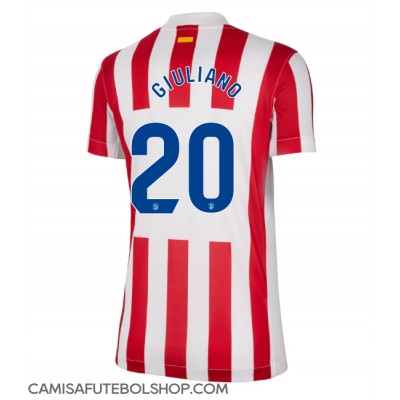 Camisa de time de futebol Atletico Madrid Giuliano Simeone #20 Replicas 1º Equipamento Feminina 2025-26 Manga Curta Camisa de time de futebol Atletico Madrid Giuliano Simeone #20 Replicas 1º Equipamento Feminina 2025-26 Manga Curta